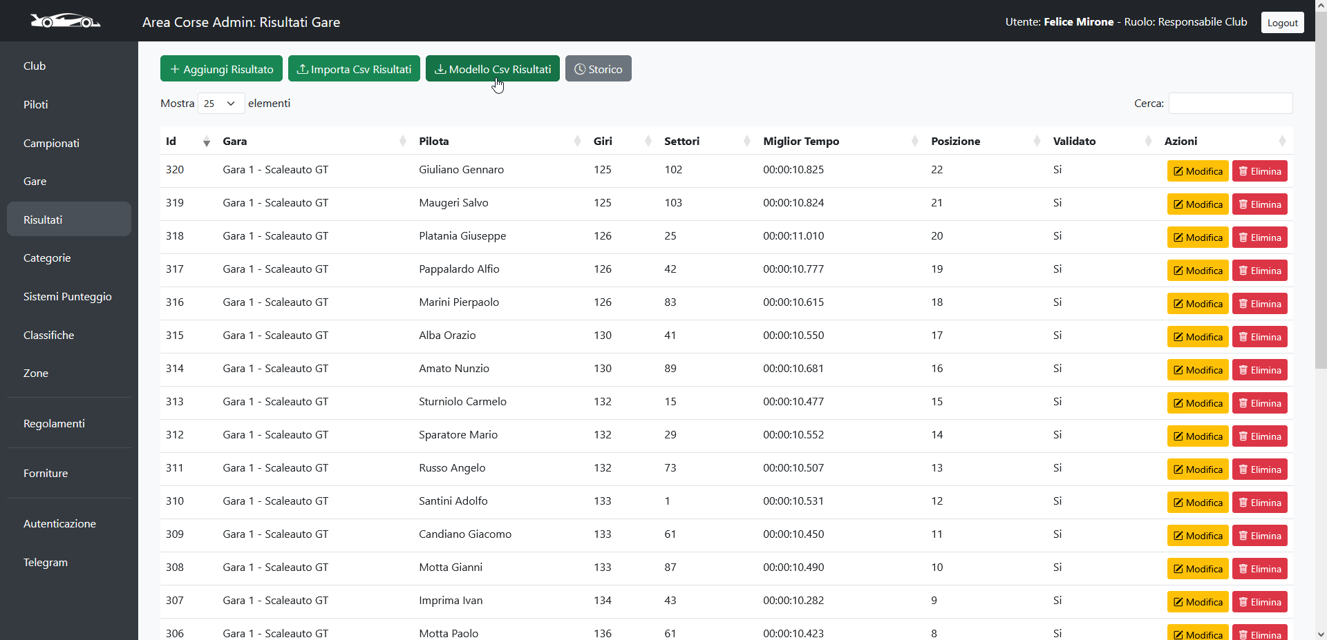 Step 1: Vai alla pagina risultati