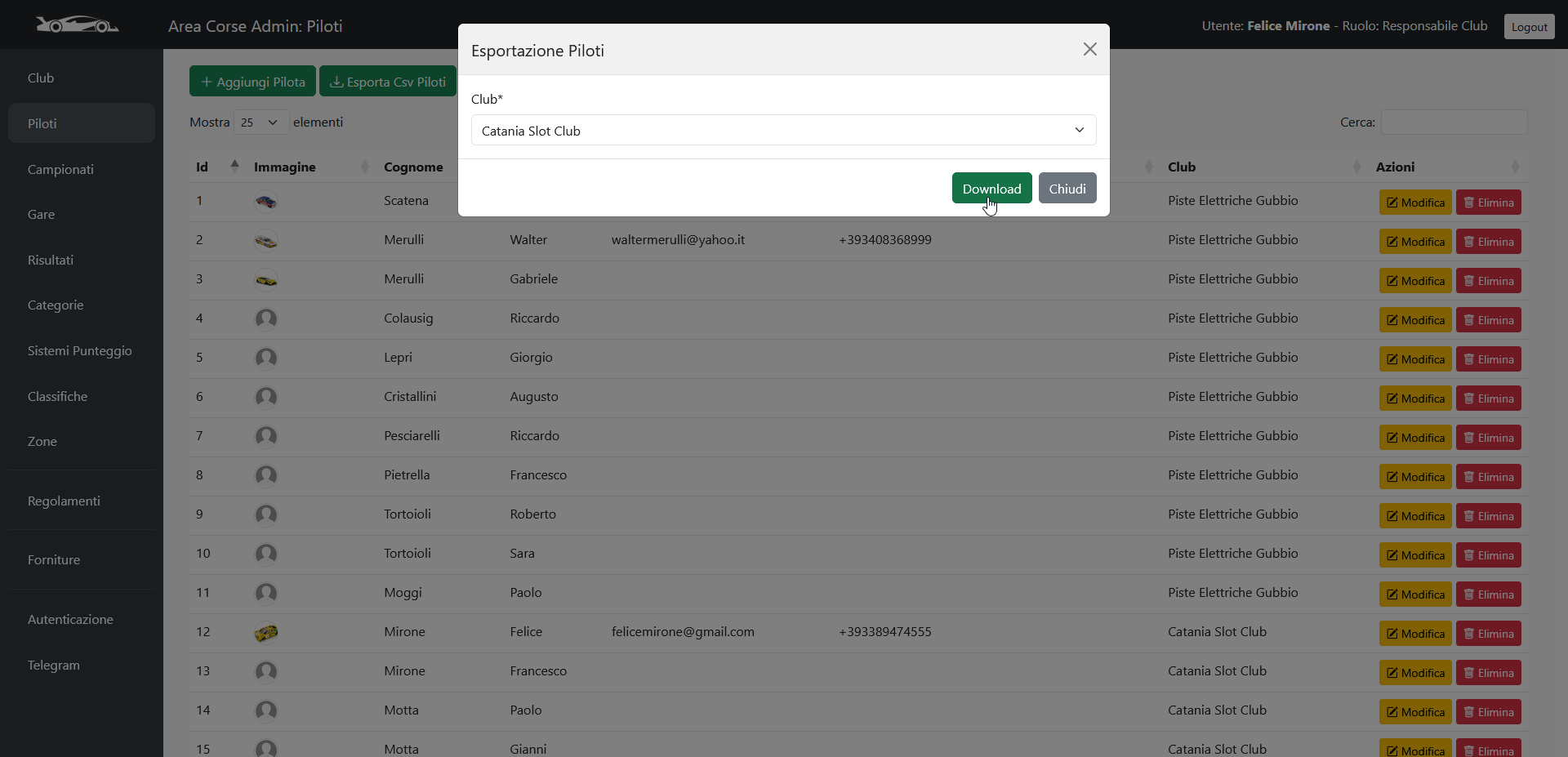 Step 4: Come recuperare gli id dei piloti